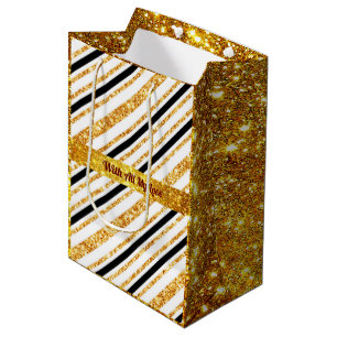 Populärsamling rand Guld Glitter Black Boho