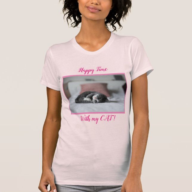 Populärt bästa Cute Cat Pet T Shirt (Framsida)