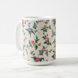Populärt flerfärgat blomster mönster kaffemugg