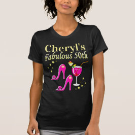 POPULÄRT ROSA 50:E BIRTHDAY DIVA-KONSTRUKTION T SHIRT