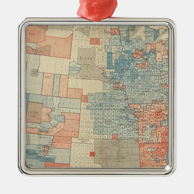 Populärt rösta 1880 julgransprydnad metall (Framsidan)