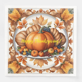 Populärt Thanksgiving Pumpkin-höstsamling Pappersservett