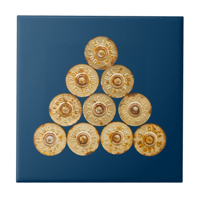 Populärvy över jaktpatroner kakelplatta (Framsidan)