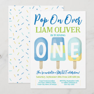 Population 1:a födelsedagsinbjudan, popup on over inbjudningar