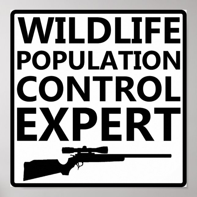 Population Control Funny Hunting Poster (Framsidan)