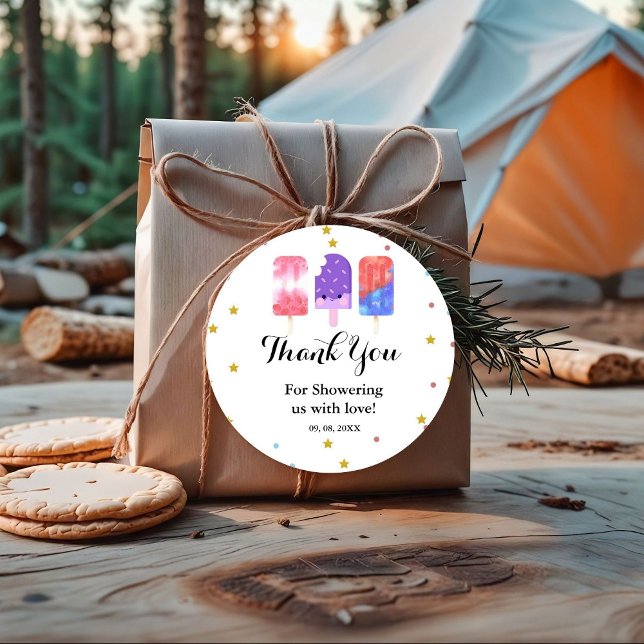 Population Hon är redot att popup Baby Shower Gåvor Etiketter (Skapare uppladdad)