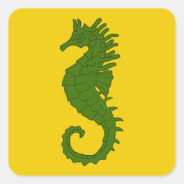 Populationsbricka för SCA Sea Mars Fyrkantigt Klistermärke