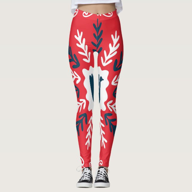 Populationsdule Art jul Tile Leggings (Framsida)