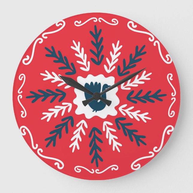 Populationsdule Art jul Tile Stor Klocka (Framsida)