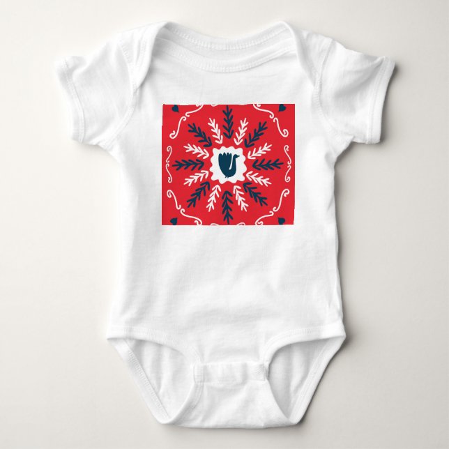 Populationsdule Art jul Tile T Shirt (Framsida)
