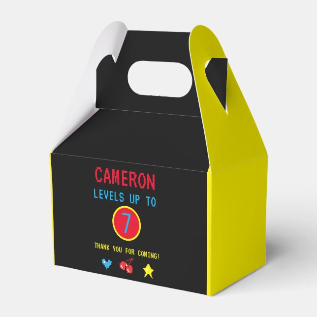 Populationsfavoritruta för Gamer Pixel Arcade-nivå Presentaskar (Framsidan Sidan)