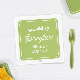 Populationsprogram för populationshälsningsskylt f pappersservett