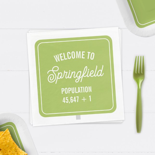 Populationsprogram för populationshälsningsskylt f pappersservett (Skapare uppladdad)