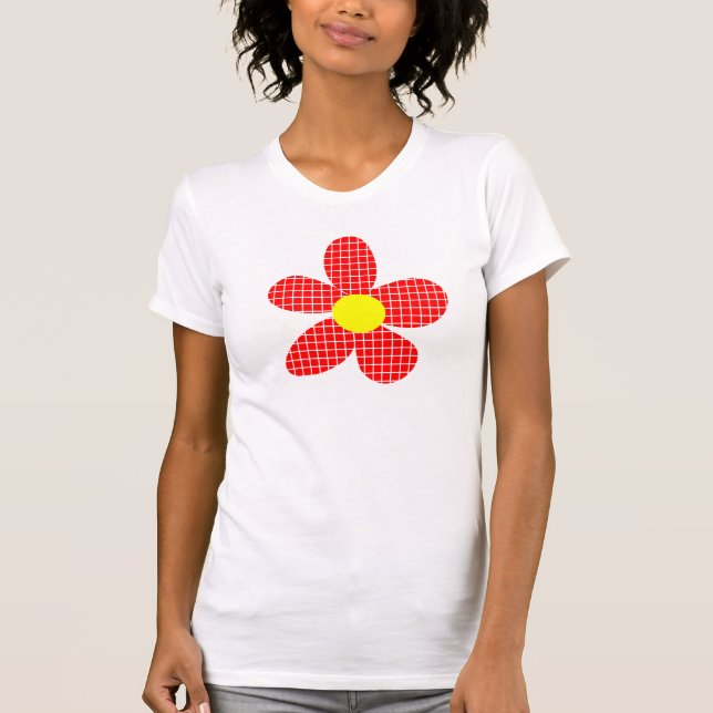 Popup Art-blomma - Anpassad Tee (Framsida)
