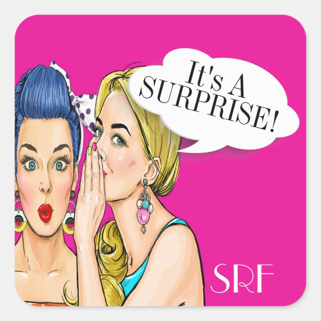 Popup Art-etiketter Fyrkantigt Klistermärke (Framsida)