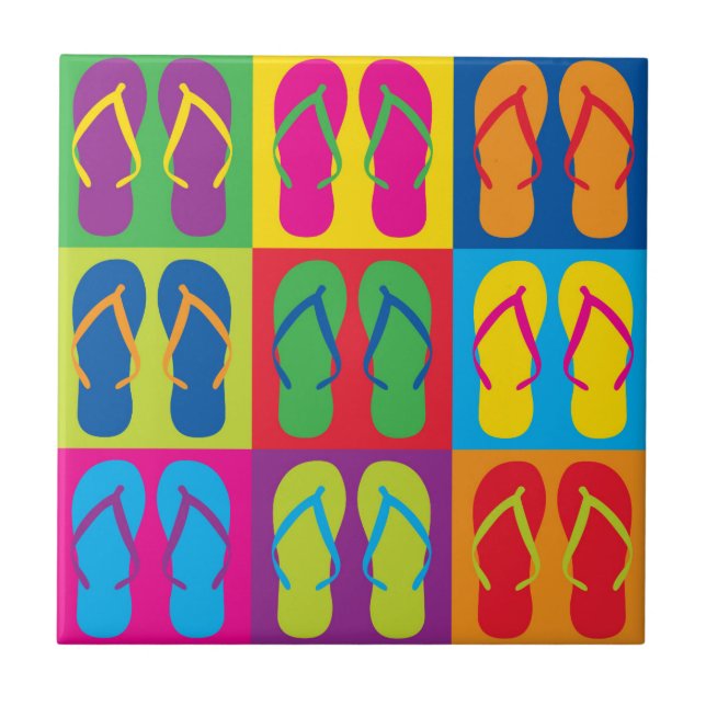 Popup Art Flinflip flops Kakelplatta (Framsidan)