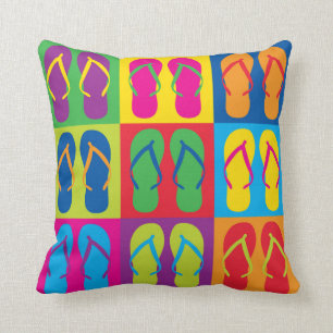 Popup Art Flinflip flops Kudde