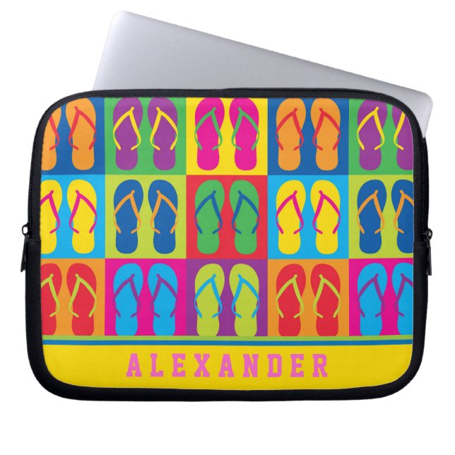 Popup Art Flinflip flops Laptop Sleeve (Framsidan)
