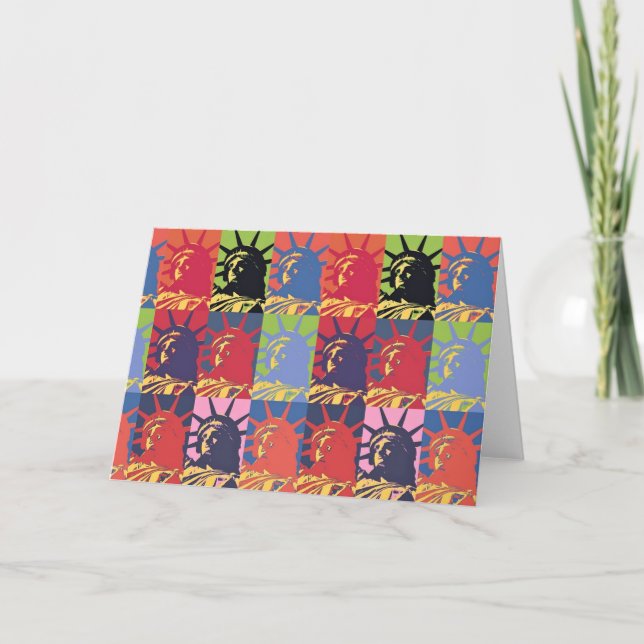 Popup Art Frihetsgudinnan Amerika Kort (Framsida)