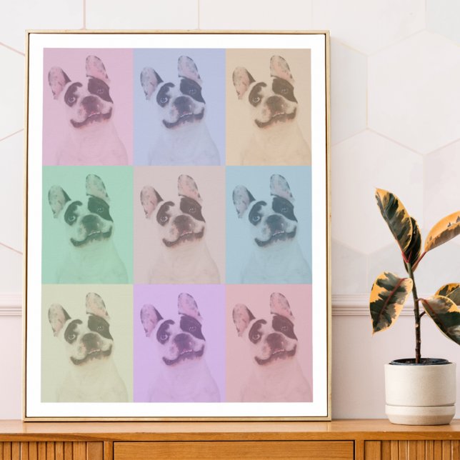Popup Art Hund Photo Modern Trendig Retro Färg blo Poster (Skapare uppladdad)