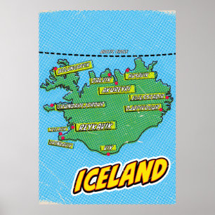 Popup Art Illustrated New York City karta Poster