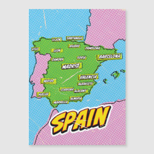 Popup Art Illustrated Spain karta