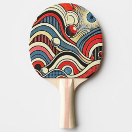 Popup Art-inspirerad abstrakt design Pingisracket