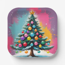 Popup Art-jul med Stänk i Färg