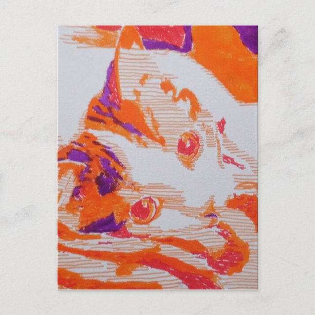 Popup Art katze Vykort (Framsida)