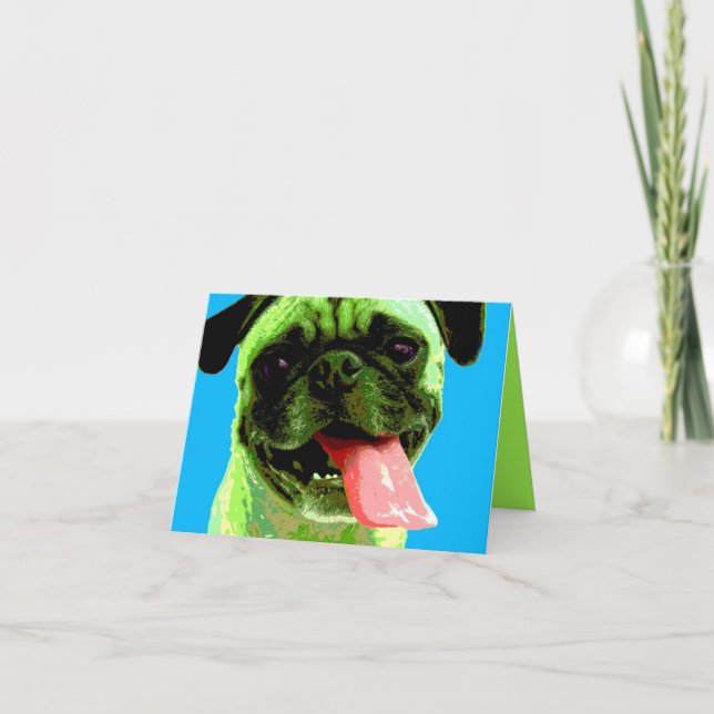 Popup Art Pug Kort (Framsida)