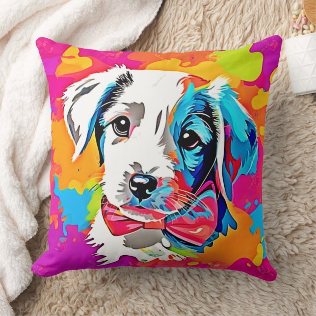 Popup Art Puppy Kudde (Filt)