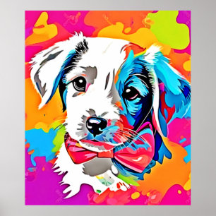 Popup Art Puppy Poster