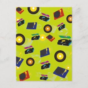 Popup Art Retro Colorful Music Vykort