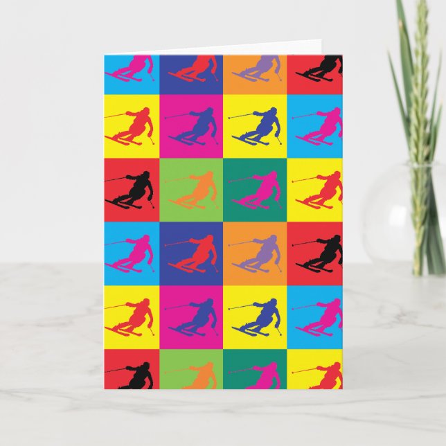 Popup Art Skiing Kort (Framsida)