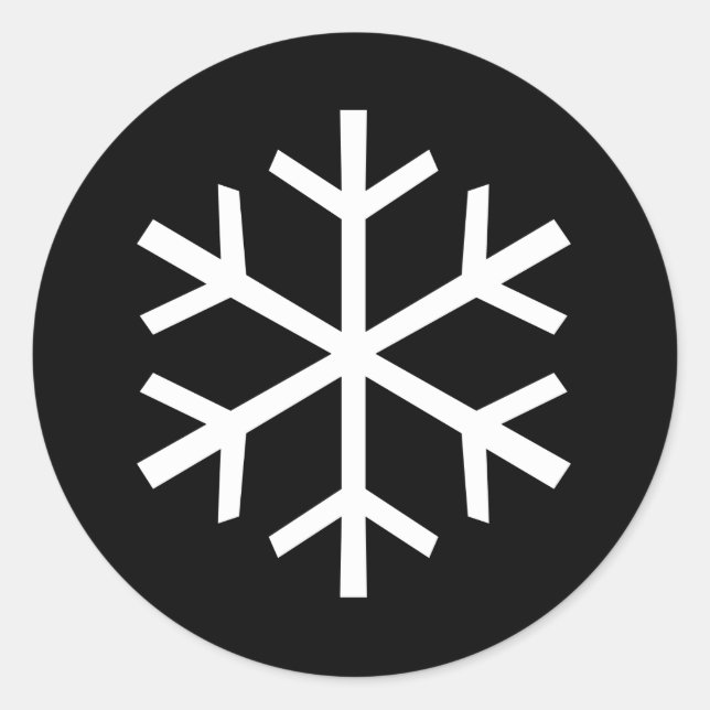 Popup Art Snöflingor Runt Klistermärke (Framsida)