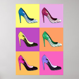 Popup Art Stiletto Pumps / Shoes / Heels Poster