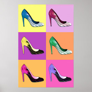 Popup Art Stiletto Pumps / Shoes / Heels Poster