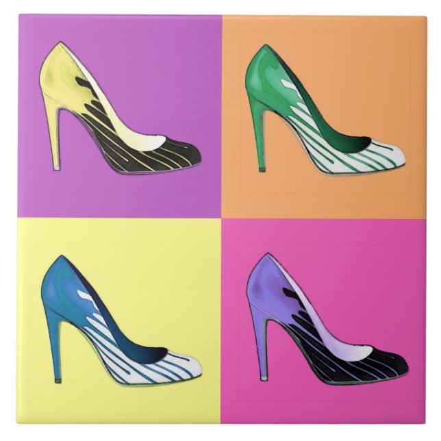 Popup Art Stiletto Pumps / Shoes / Högklackar Kakelplatta (Framsidan)