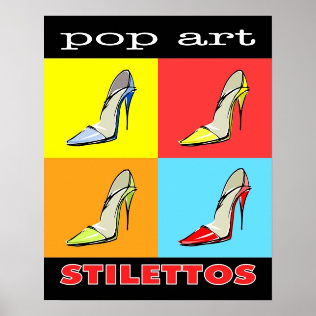 Popup Art Stilettos 16x20 Poster (Framsidan)