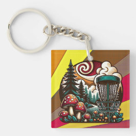 Popup Art-svampar och Disk Golf Course Ai Art