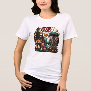 Popup Art-svampar och Disk Golf Course Ai Art T Shirt