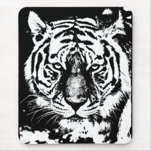 Popup Art Tiger Head Black and White-mall Musmatta