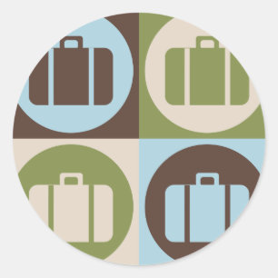 Popup Art Travel Runt Klistermärke