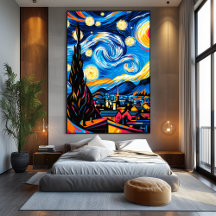 Popup Art Vision of Starry Night