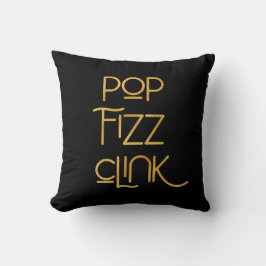 Popup-fizz Clink Elegant Typografi Kudde