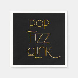 Popup-fizz Clink Elegant Typografi Pappersservett