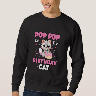 Popup-fönster för födelsedagskvällens kattfamilj s lång ärmad tröja