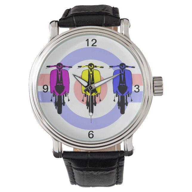 popup-fönster för vintage scooter armbandsur (Framsida)