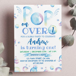 Popup för Bubble Birthday-inbjudan över Inbjudningar
