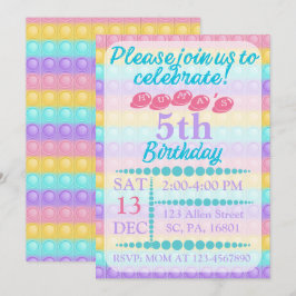 Popup IT-Anpassningsbar Bubble BIrthday-inbjudan Inbjudningar
